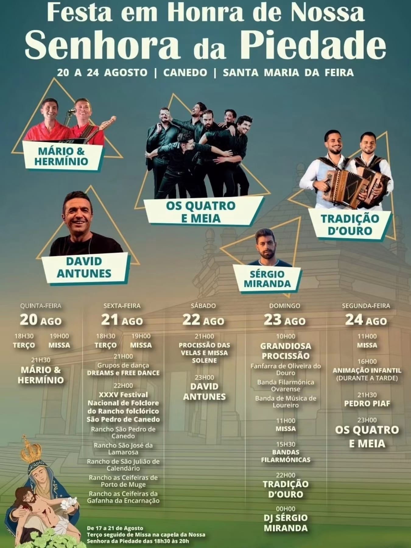 Cartaz Festa em honra de Nossa Senhora da Piedade 2026 - Canedo