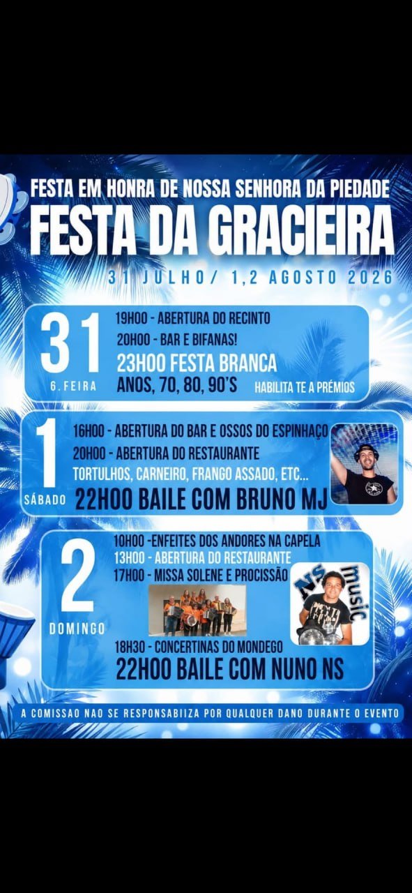 Cartaz Festa em honra de Nossa Senhora da Piedade 2026 - Gracieira