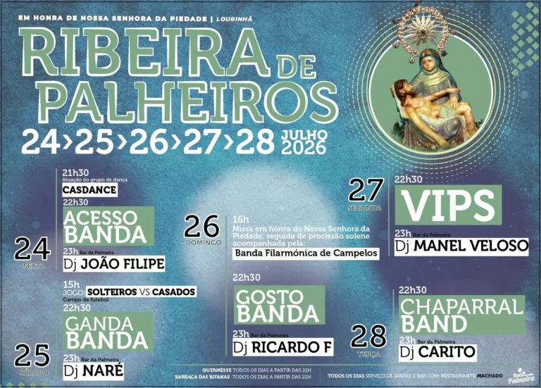 Cartaz Festa em honra de Nossa Senhora da Piedade 2026 - Ribeira de Palheiros