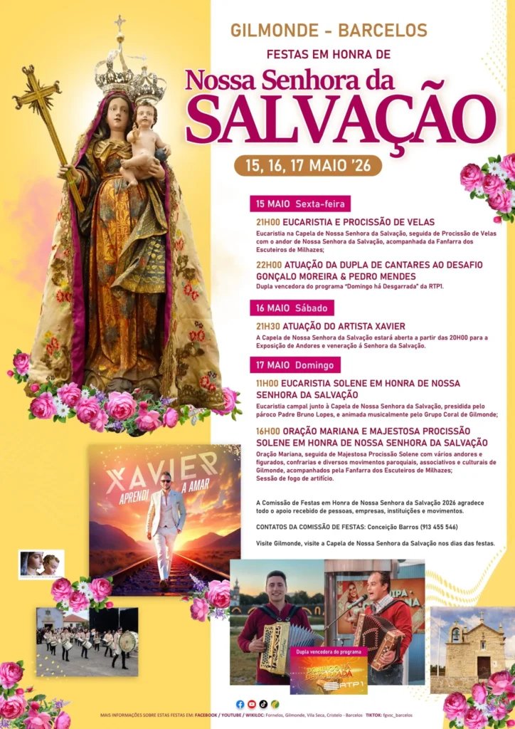 Cartaz Festa em honra de Nossa Senhora da Salvação 2026 - Gilmonde