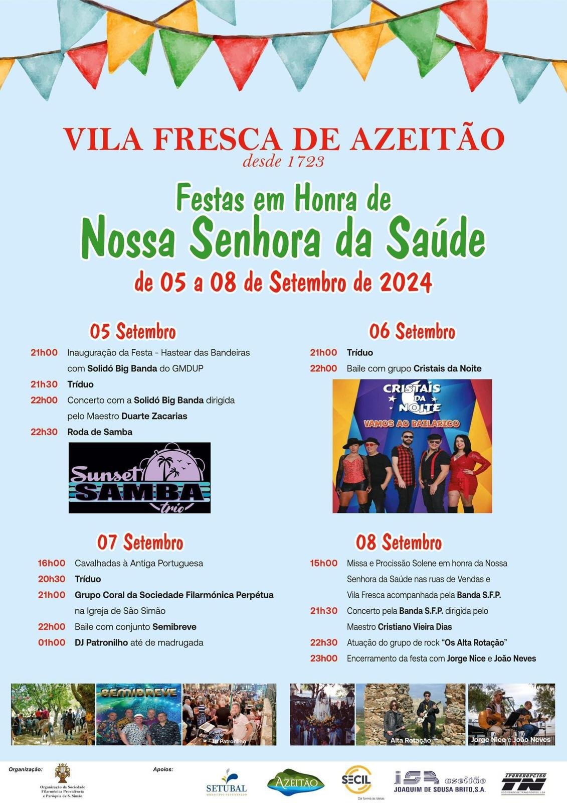 Cartaz Festa em Honra de Nossa Senhora da Saude 2024 - Azeitão