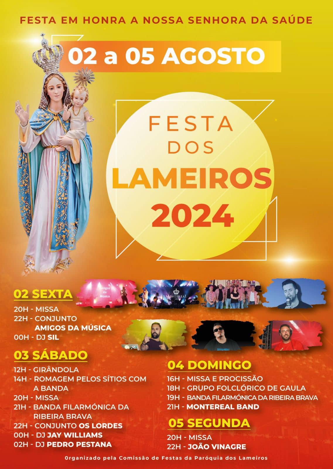 Cartaz Festa em Honra de Nossa Senhora da Saúde 2024 - Lameiros