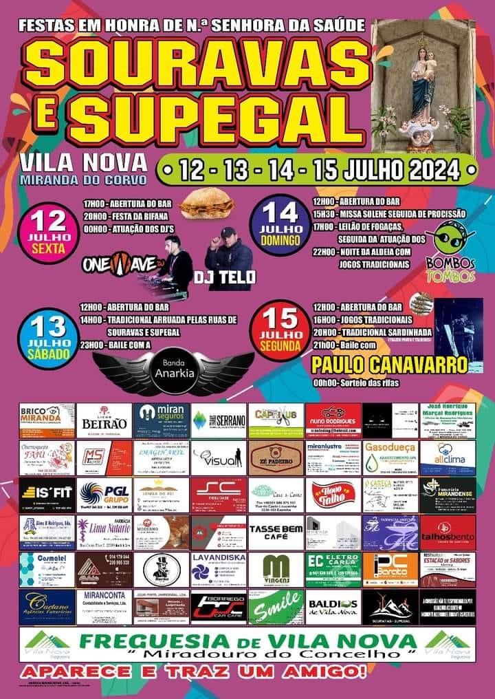 Cartaz Festa em Honra de Nossa Senhora da Saúde 2024 - Miranda do Corvo