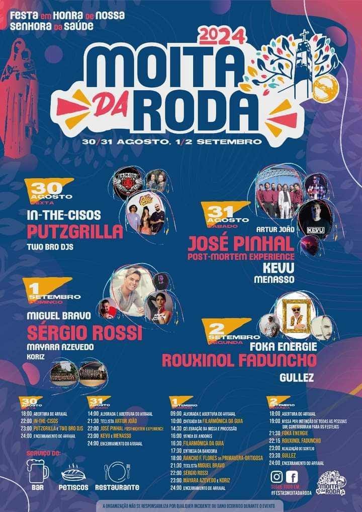 Cartaz Festa em Honra de Nossa Senhora da Saúde 2024 - Moita da Roda