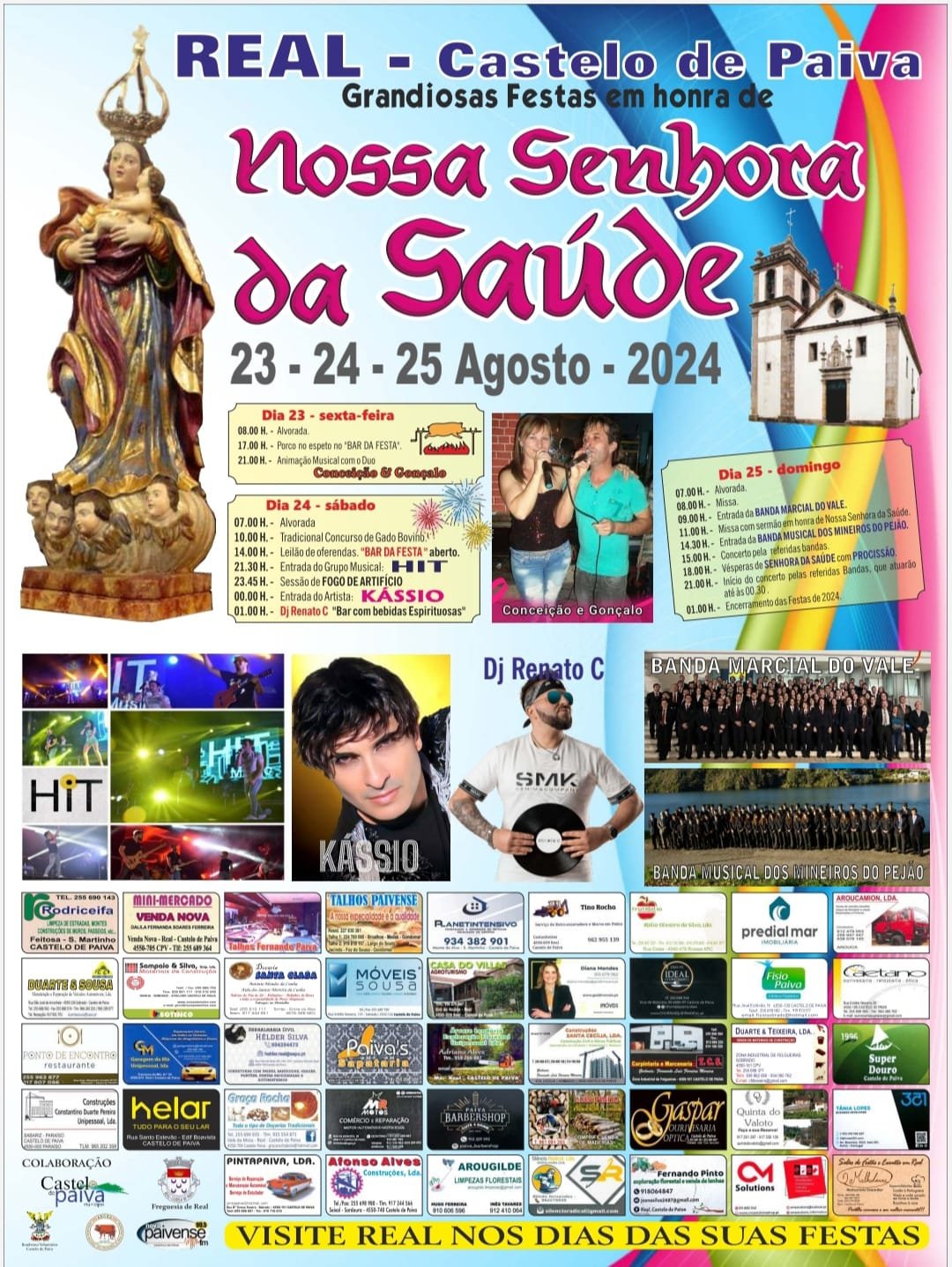 Cartaz Festa em Honra de Nossa Senhora da Saúde 2024 - Real