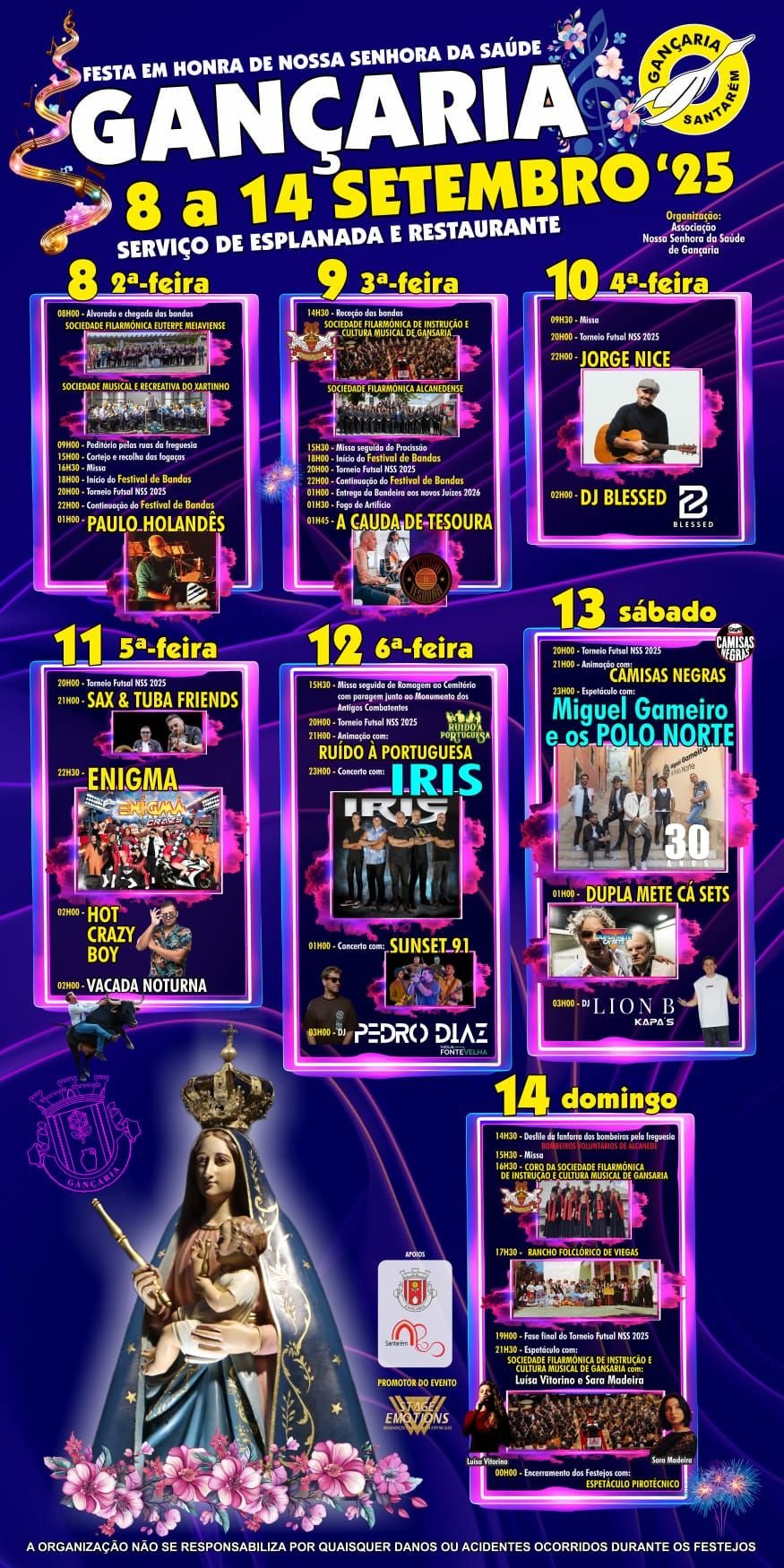 Cartaz Festa em honra de Nossa Senhora da Saude 2025 - Gançaria