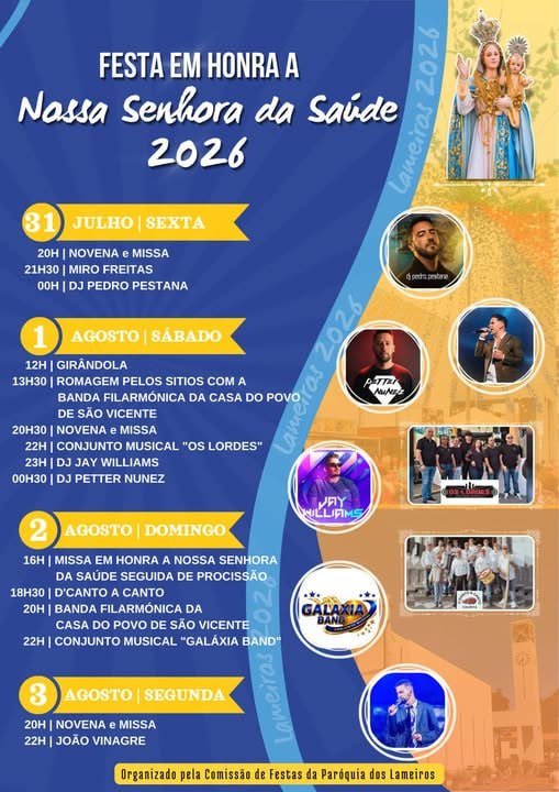 Cartaz Festa em honra de Nossa Senhora da Saúde 2026 - Lameiros
