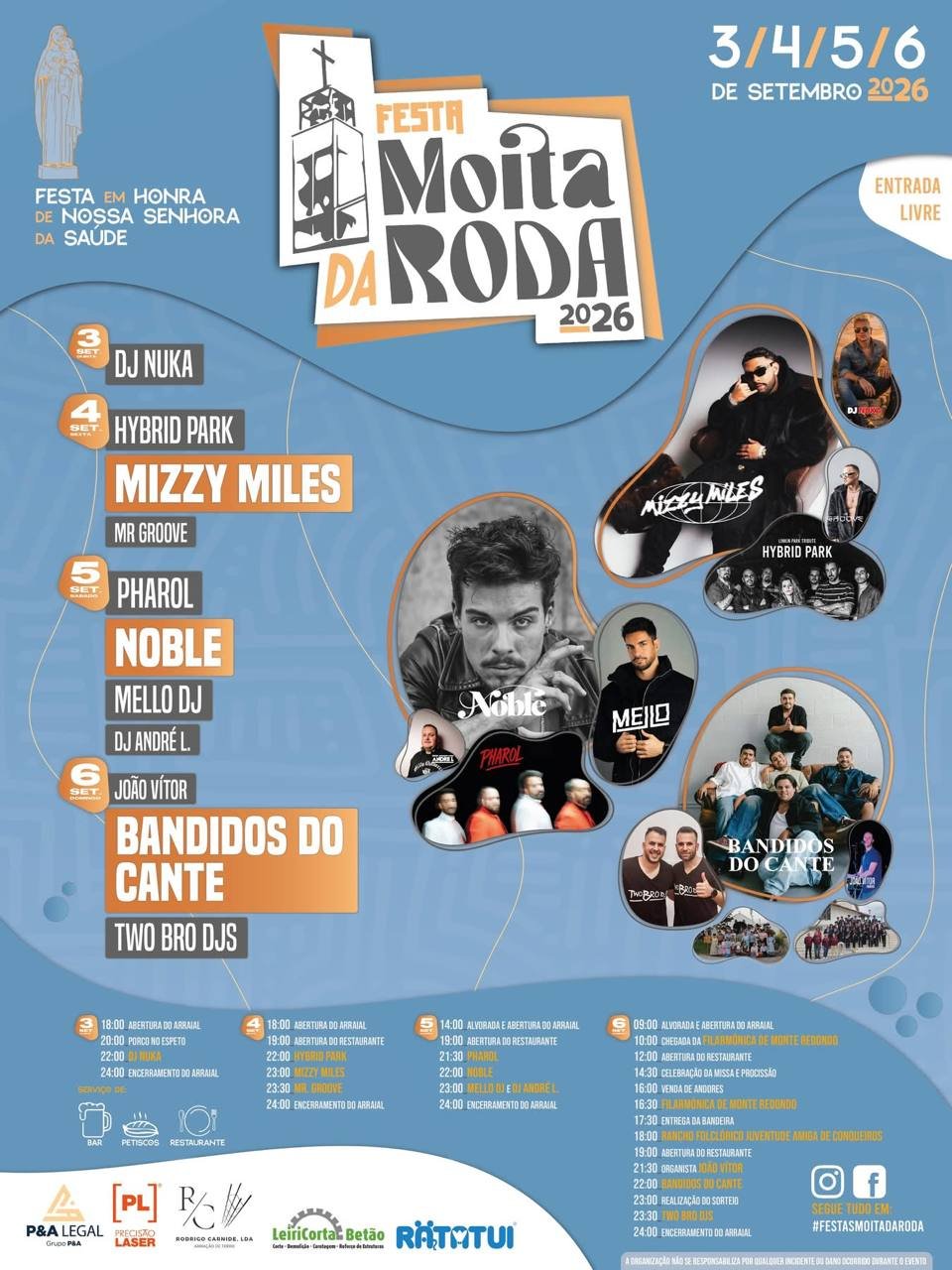 Cartaz Festa em honra de Nossa Senhora da Saúde 2026 - Moita da Roda
