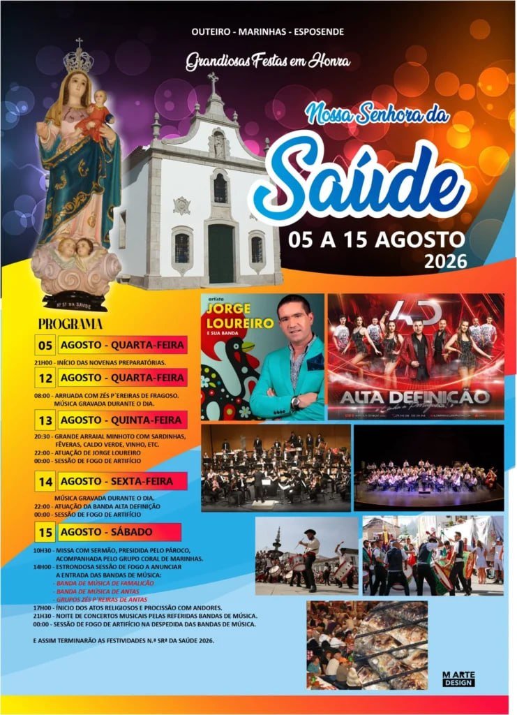 Cartaz Festa em honra de Nossa Senhora da Saúde 2026 - Outeiro