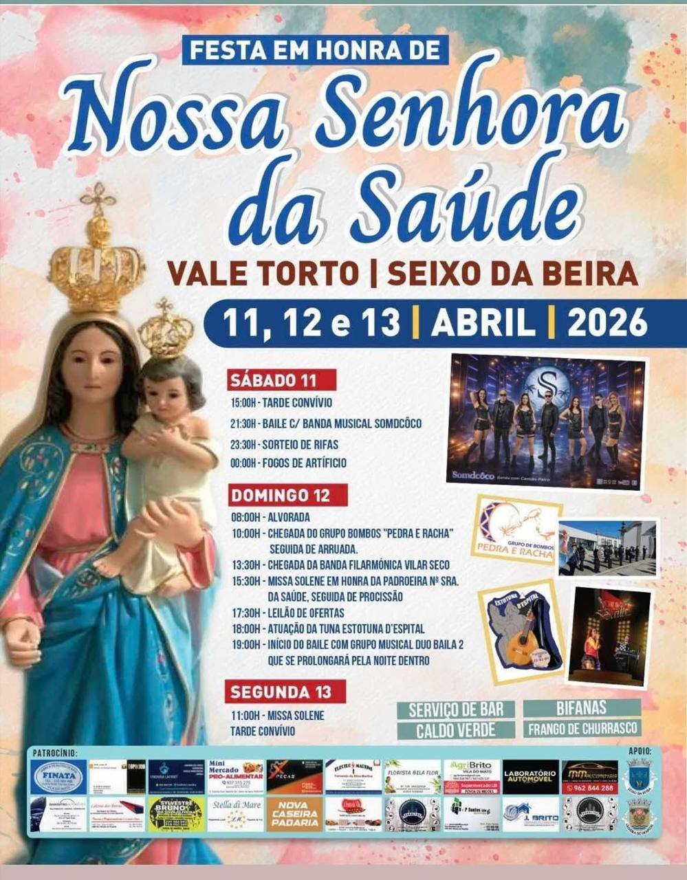 Cartaz Festa em honra de Nossa Senhora da Saúde 2026 - Vale Torto