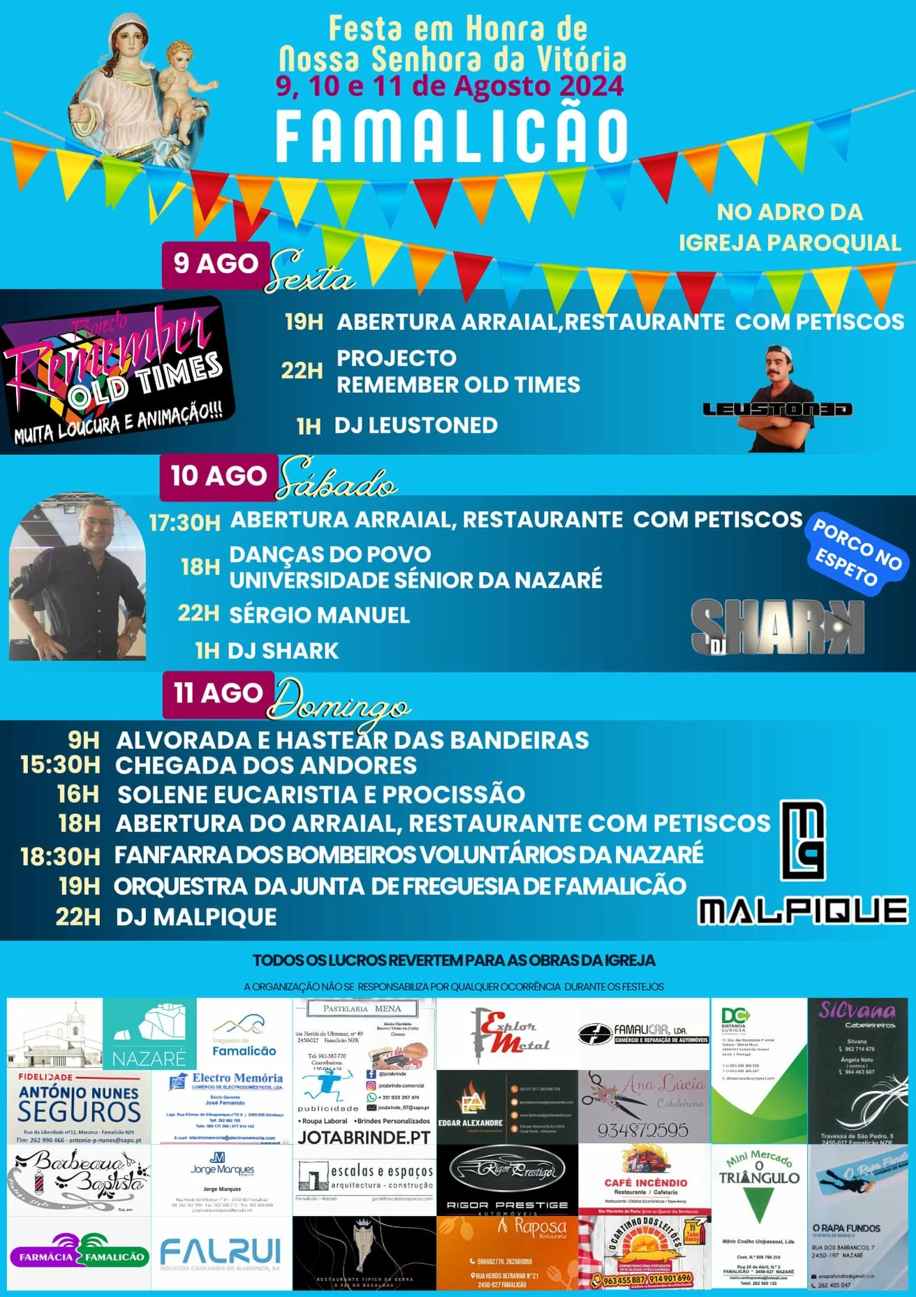 Cartaz Festa em Honra de Nossa Senhora da Vitória 2024 - Famalicão