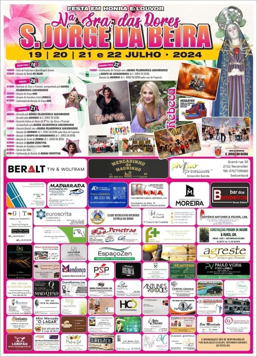Cartaz Festa em Honra de Nossa Senhora das Dores 2024 - São Jorge da Beira