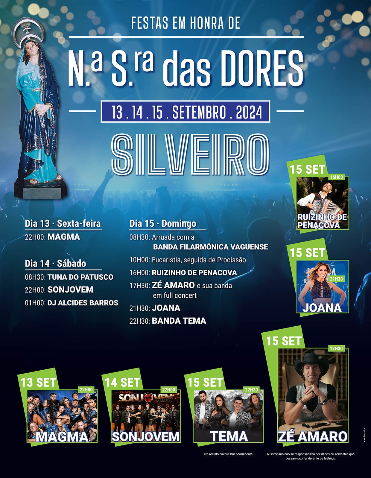 Cartaz Festa em Honra de Nossa Senhora das Dores 2024 - Silveiro
