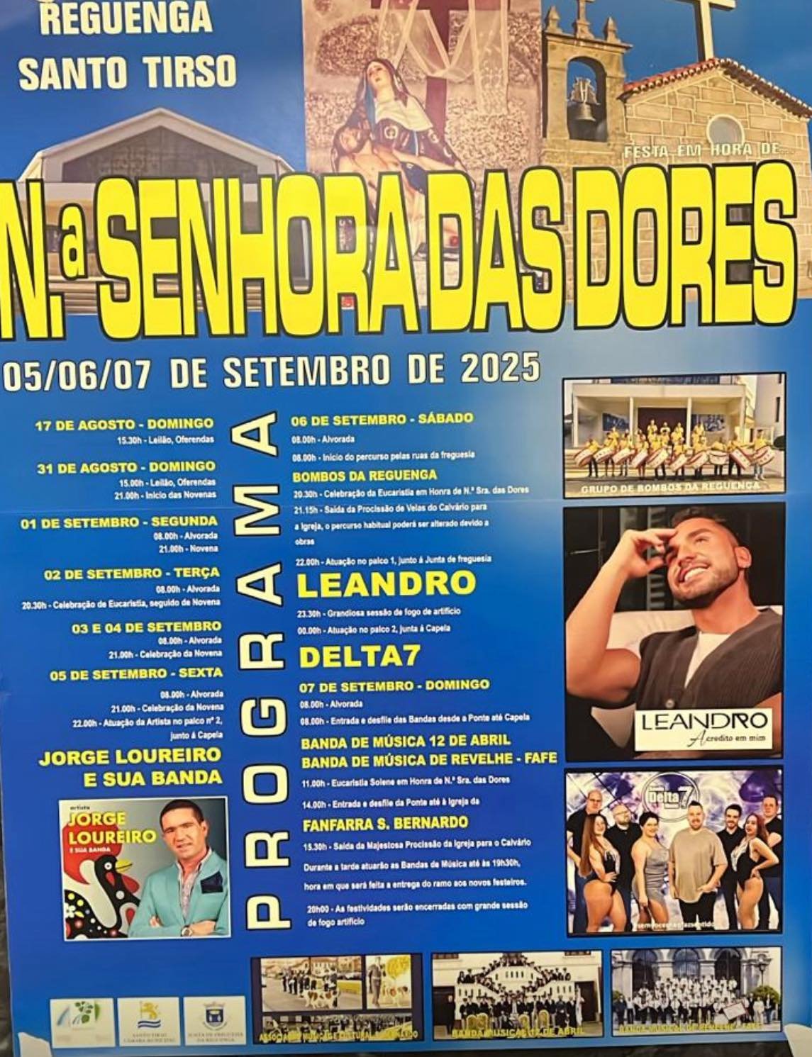Cartaz Festa em Honra de Nossa Senhora das Dores 2025 - Reguenga
