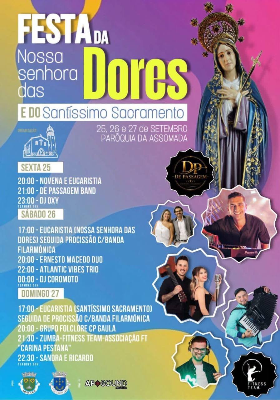 Cartaz Festa em honra de Nossa Senhora das Dores 2026 - Assomada