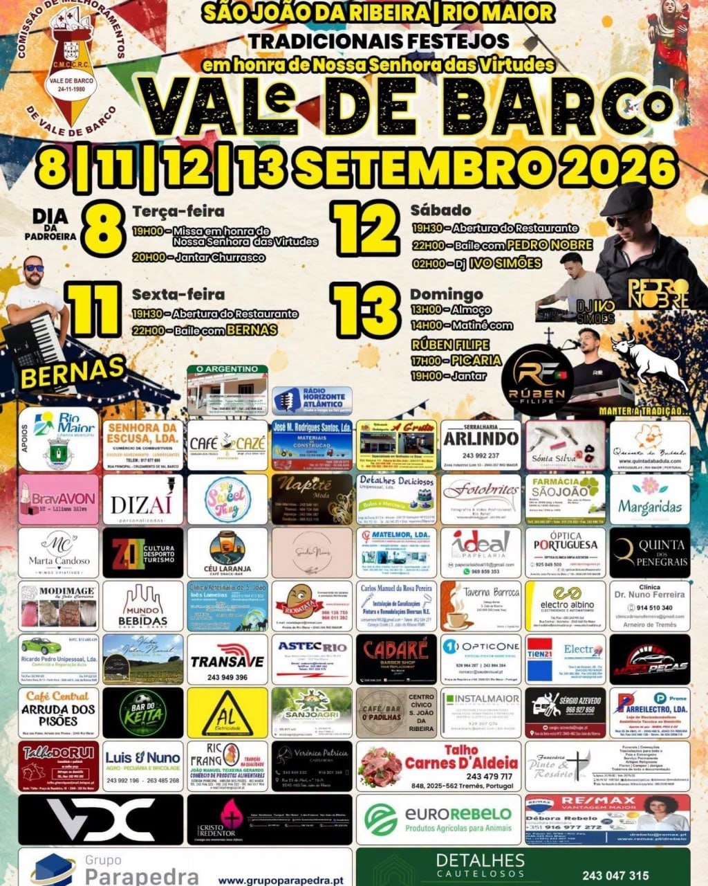 Cartaz Festa em honra de Nossa Senhora das Virtudes 2026 - Vale de Barco