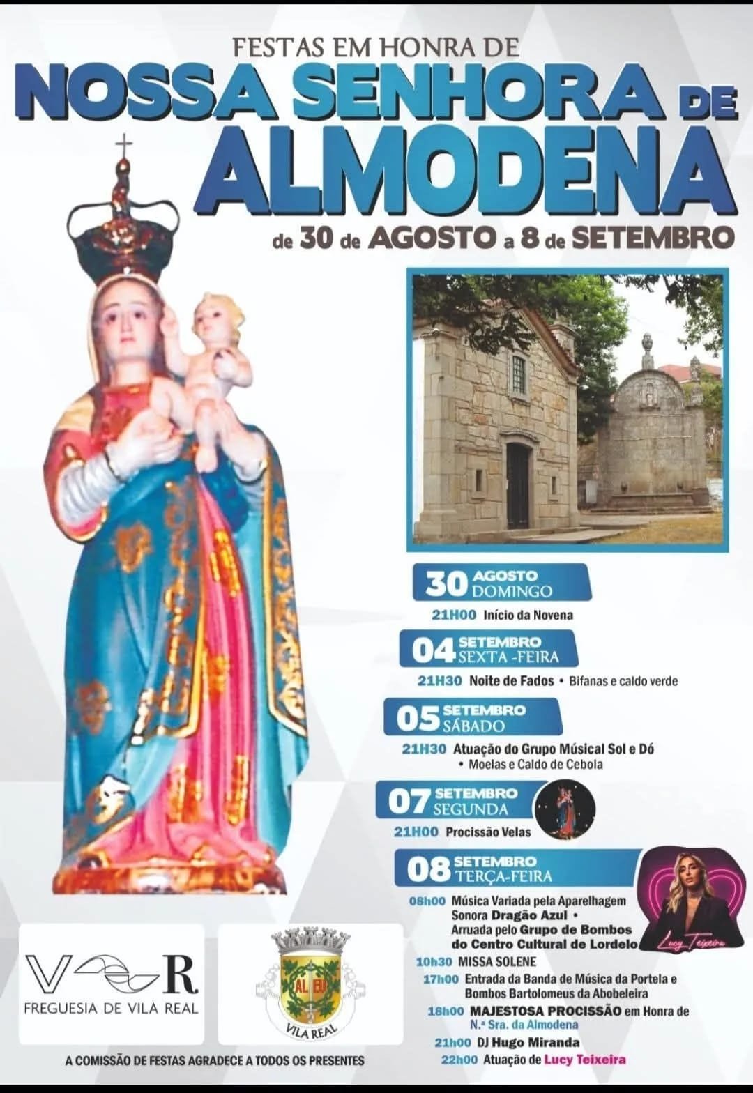 Cartaz Festa em honra de Nossa Senhora de Almodena 2026 - Vila Real