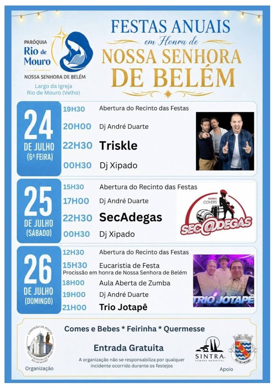 Cartaz Festa em honra de Nossa Senhora de Belém 2026 - Rio de Mouro