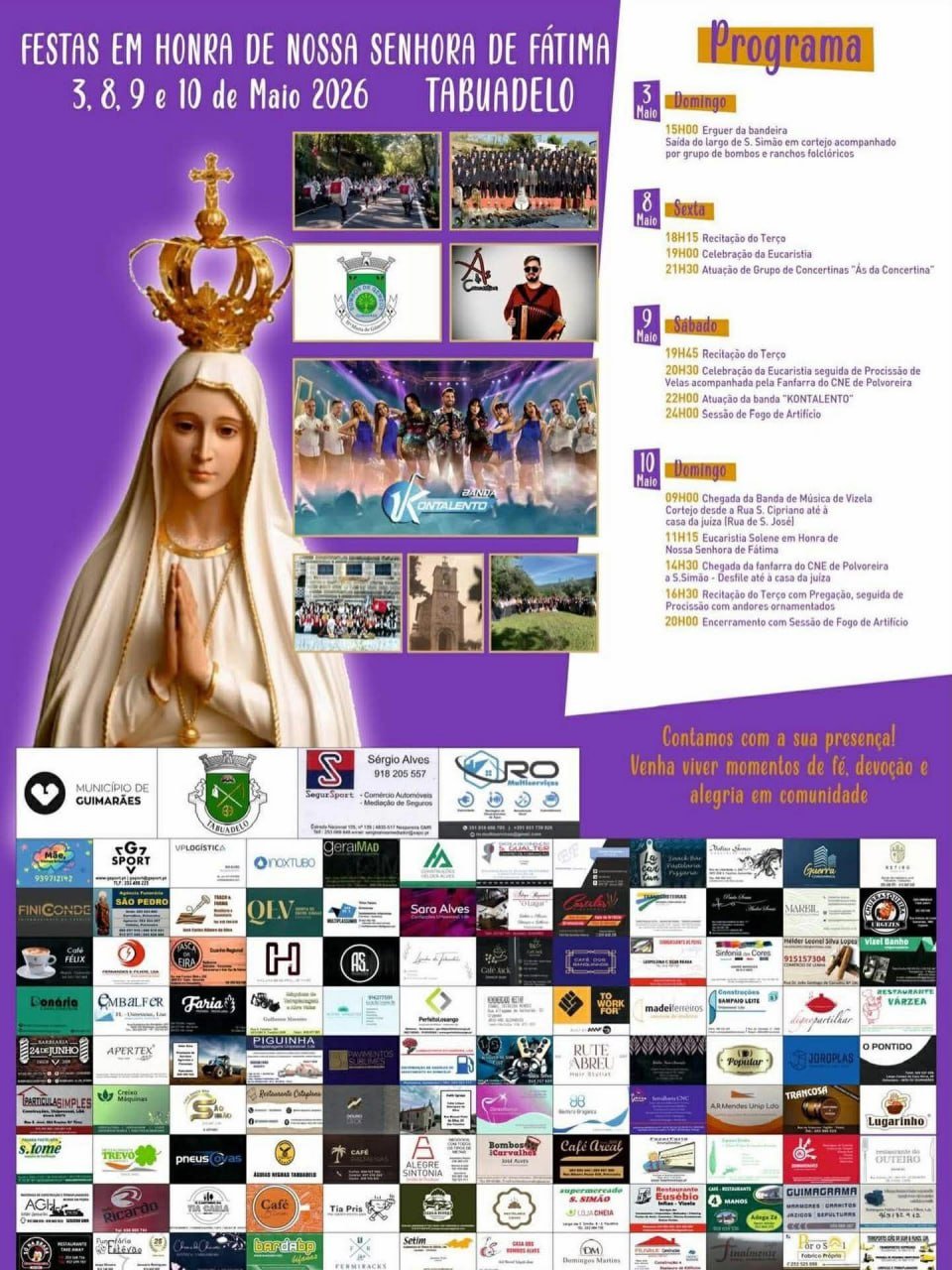 Cartaz Festa em honra de Nossa Senhora de Fátima 2026 - Tabuadelo