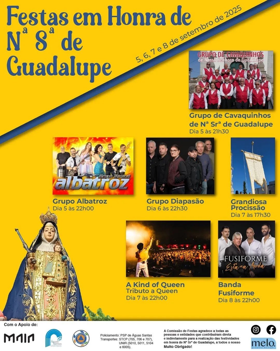 Cartaz Festa em Honra de Nossa Senhora de Guadalupe 2025 - Maia