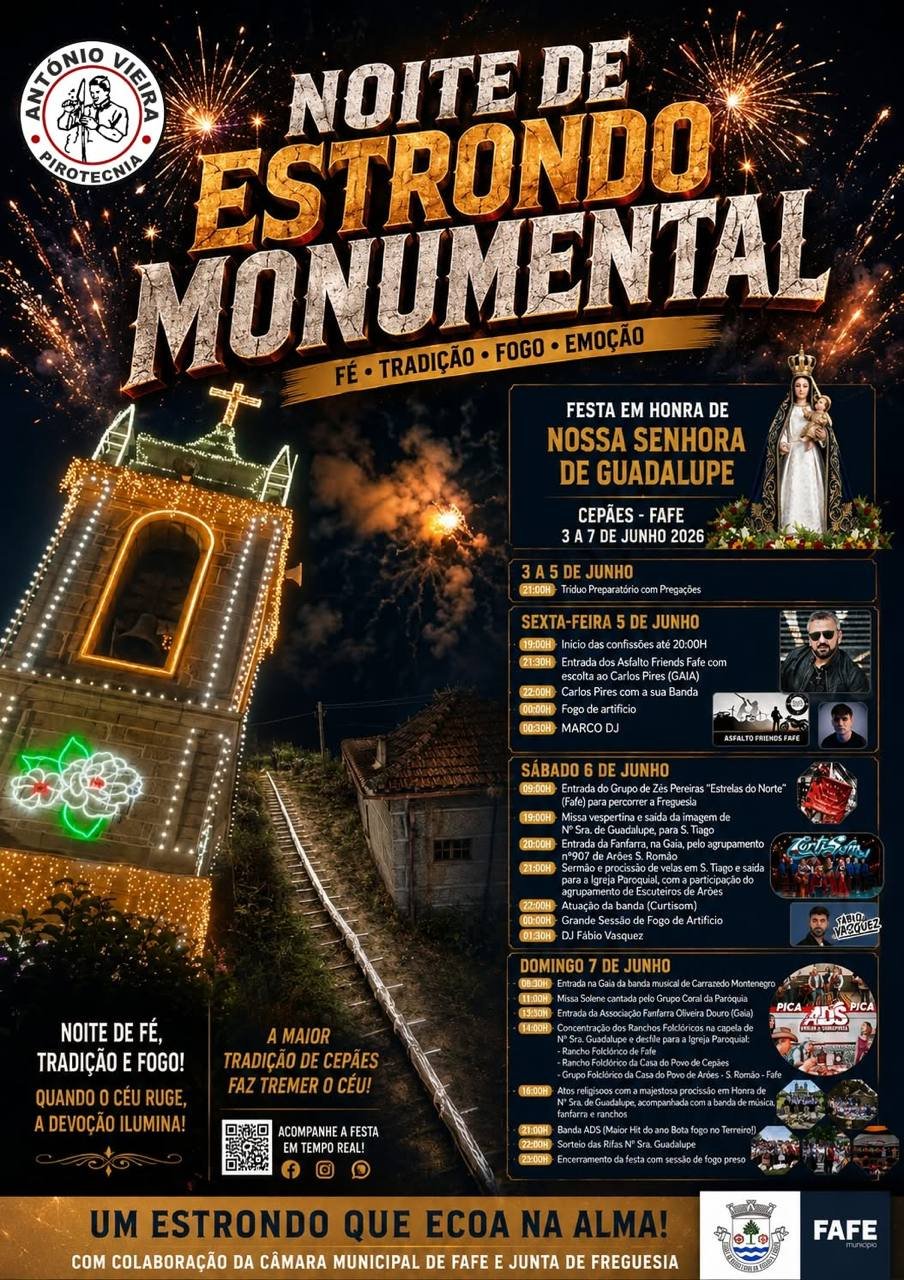 Cartaz Festa em honra de Nossa Senhora de Guadalupe 2026 - Cepães