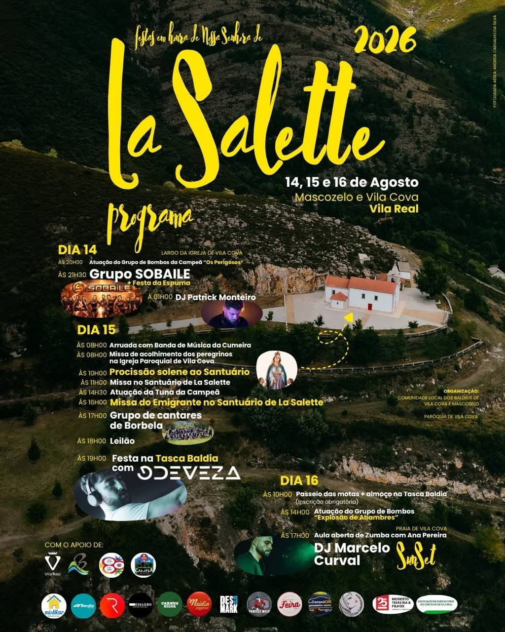 Cartaz Festa em honra de Nossa Senhora de La Salette 2026 - Vila Cova