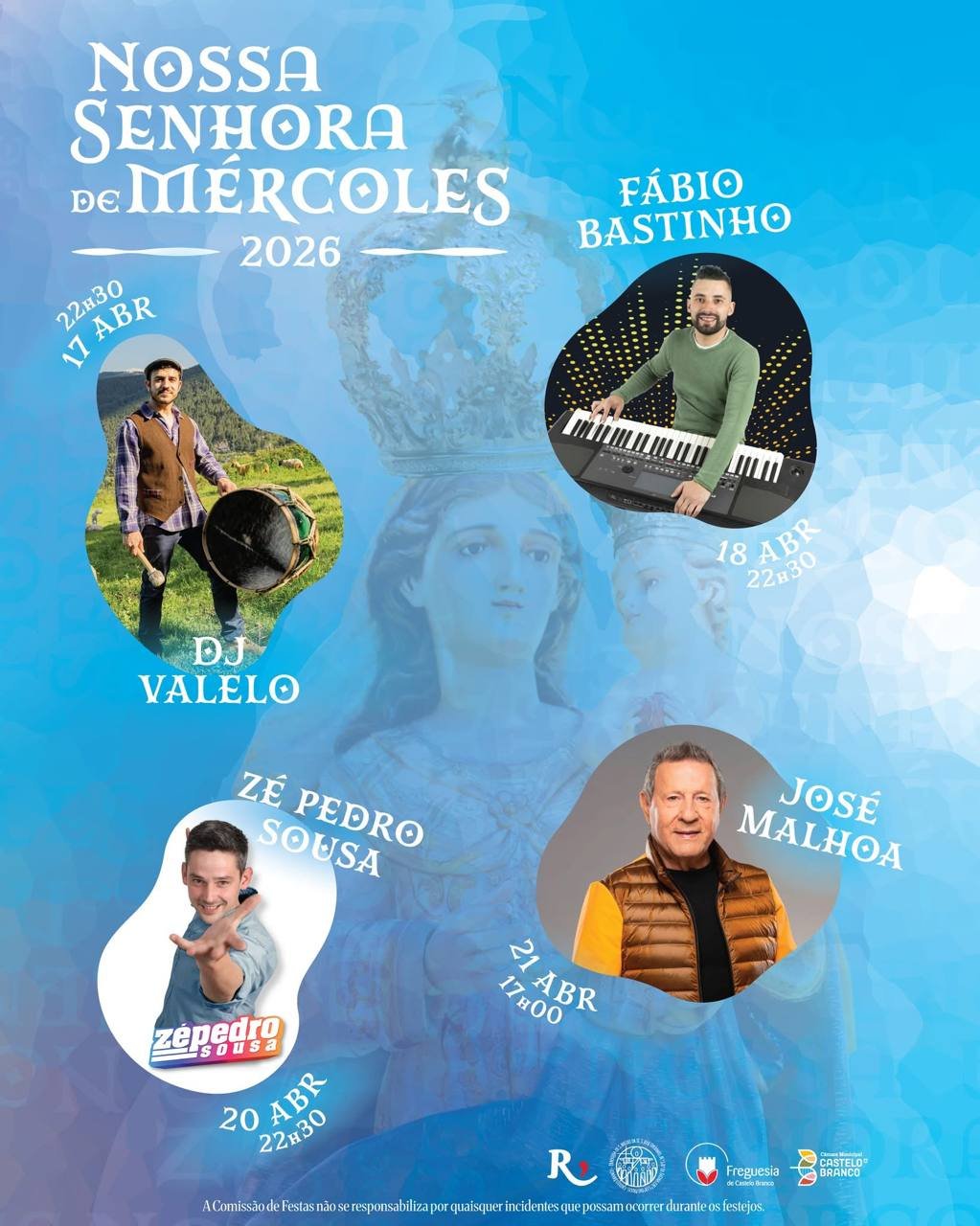 Cartaz Festa em honra de Nossa Senhora de Mércores 2026 - Castelo Branco