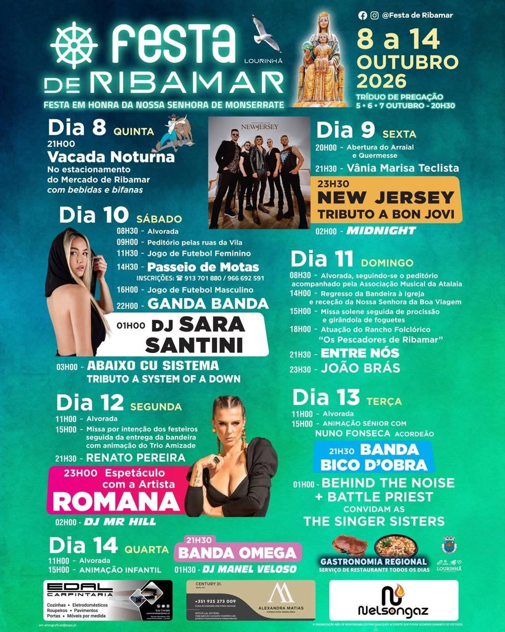Cartaz Festa em honra de Nossa Senhora de Monserrate 2026 - Ribamar