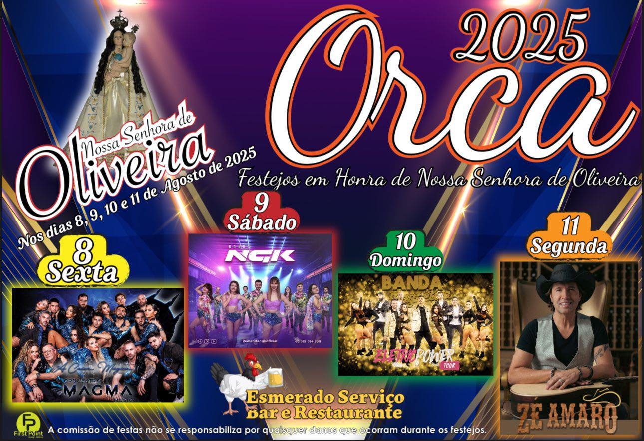 Cartaz Festa em Honra de Nossa Senhora de Oliveira 2025 - Orca