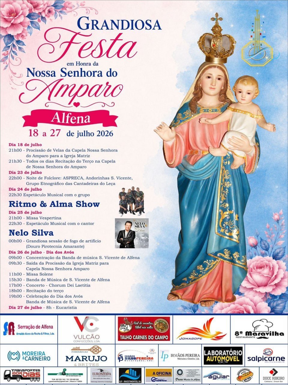 Cartaz Festa em honra de Nossa Senhora do Amparo 2026 - Alfena