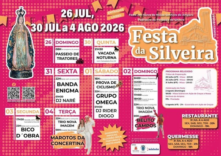 Cartaz Festa em honra de Nossa Senhora do Amparo 2026 - Silveira