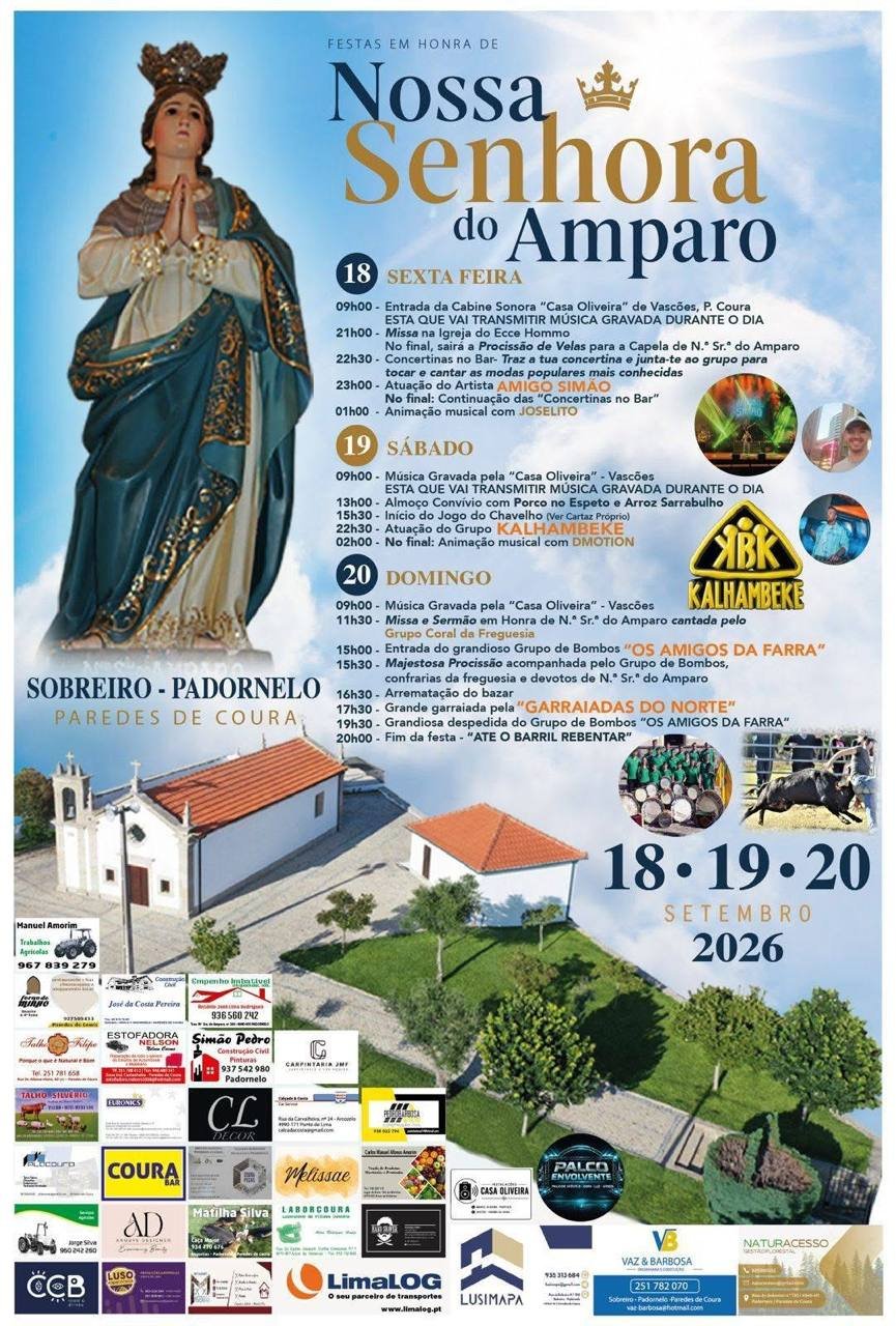 Cartaz Festa em honra de Nossa Senhora do Amparo 2026 - Sobredo