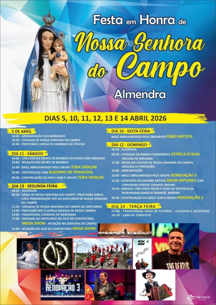 Cartaz Festa em honra de Nossa Senhora do Campo 2026 - Almendra