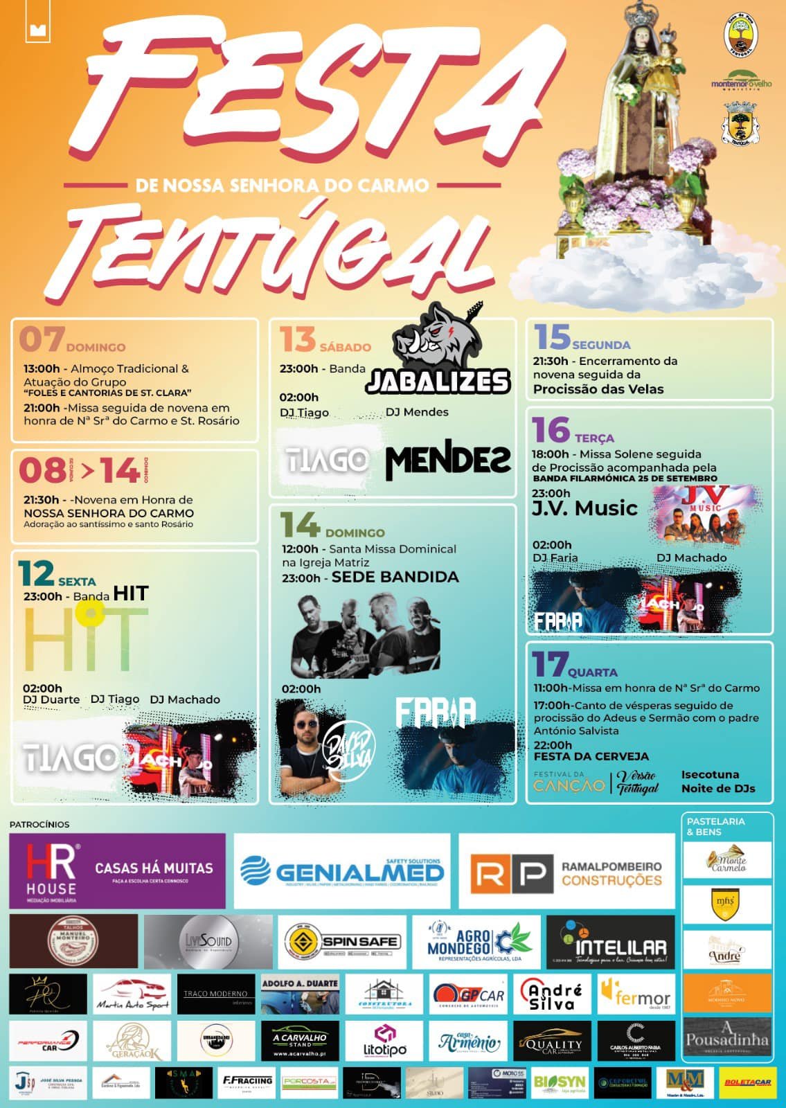 Cartaz Festa em Honra de Nossa Senhora do Carmo 2024 - Tentúgal