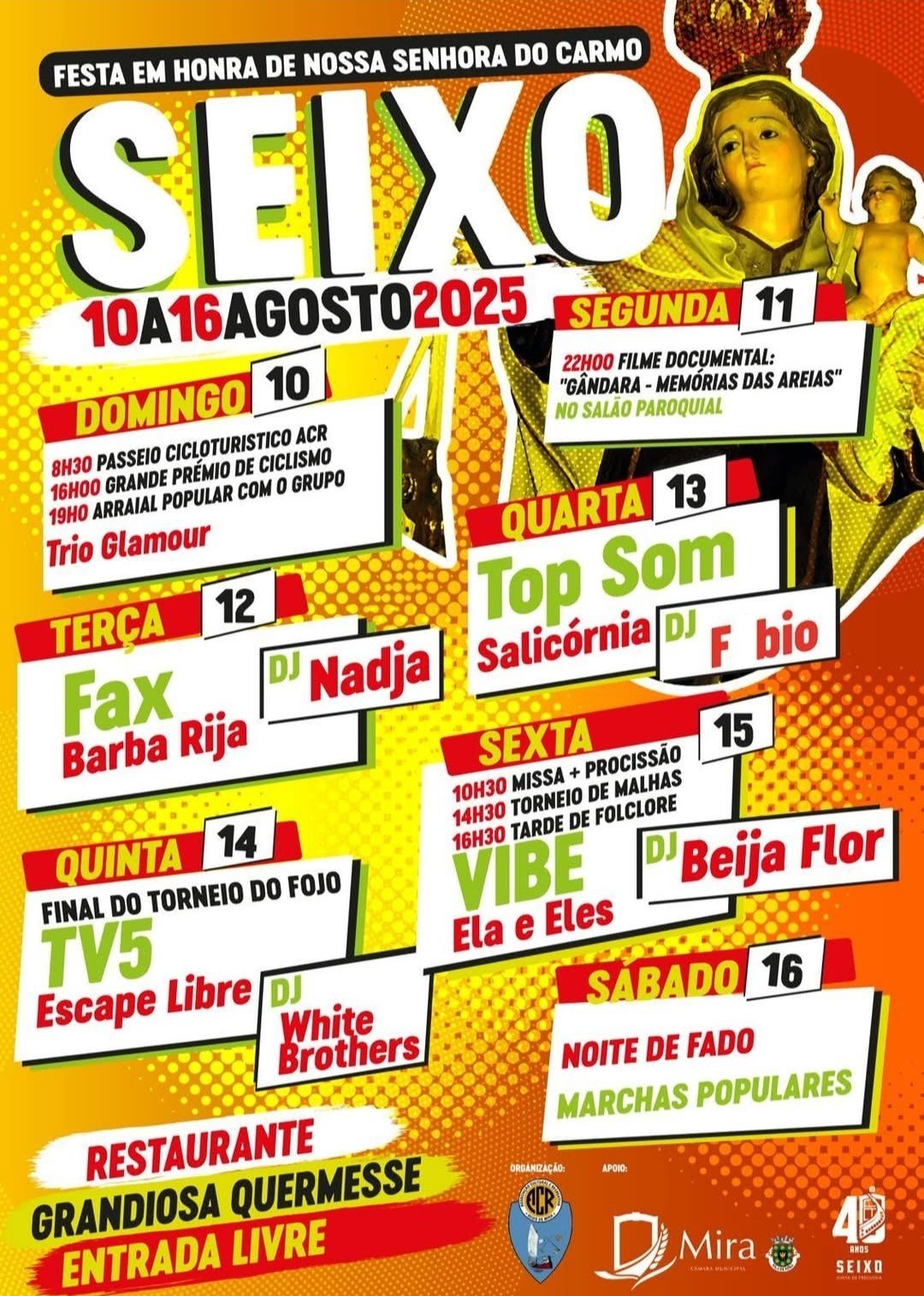 Cartaz Festa em Honra de Nossa Senhora do Carmo 2025 - Seixo