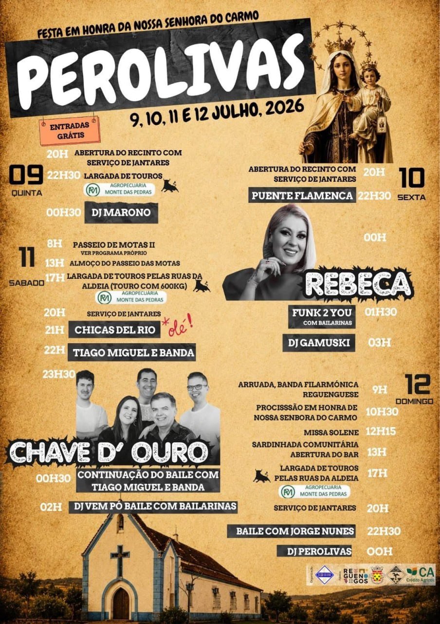 Cartaz Festa em honra de Nossa Senhora do Carmo 2026 - Perolivas
