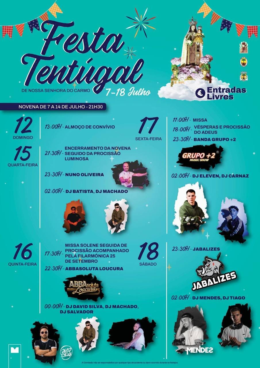 Cartaz Festa em honra de Nossa Senhora do Carmo 2026 - Tentúgal