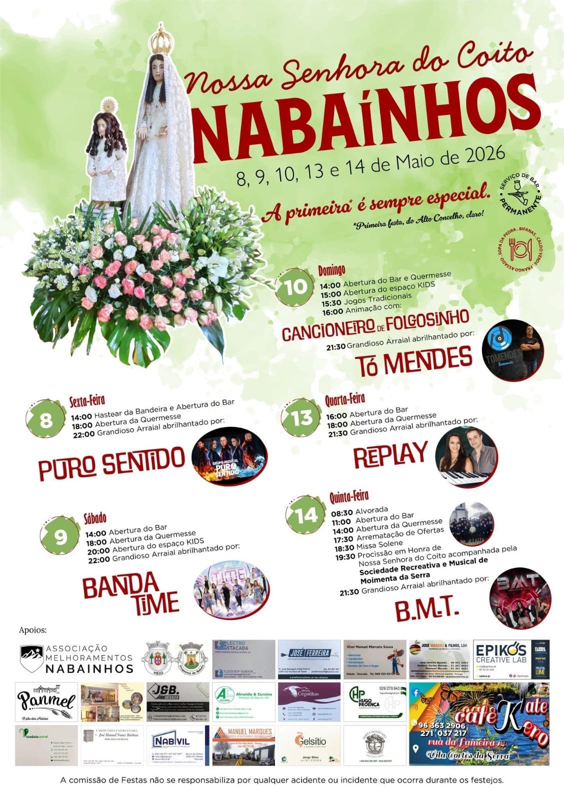 Cartaz Festa em honra de Nossa Senhora do Coito 2026 - Nabainhos