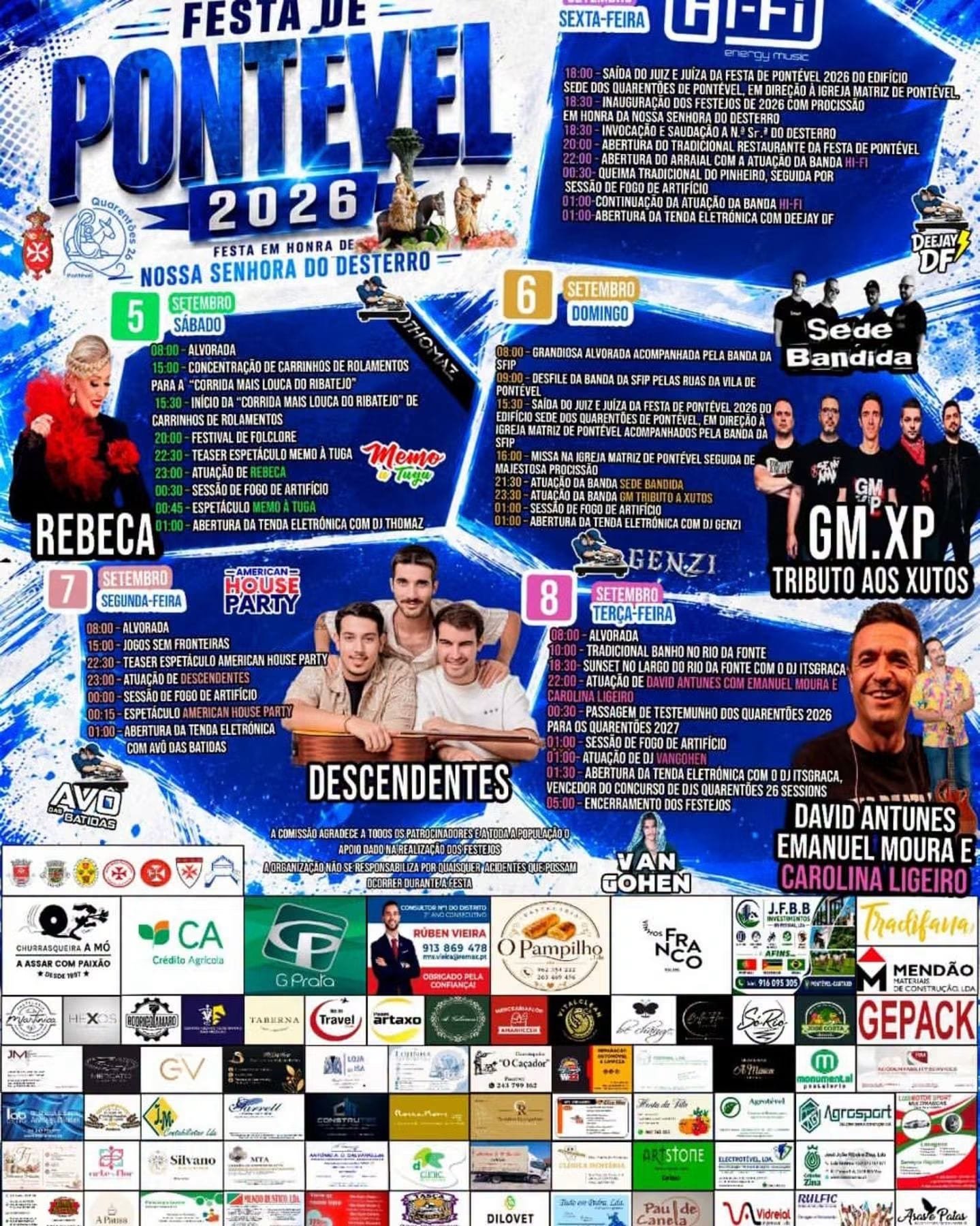 Cartaz Festa em honra de Nossa Senhora do Desterro 2026 - Pontevel