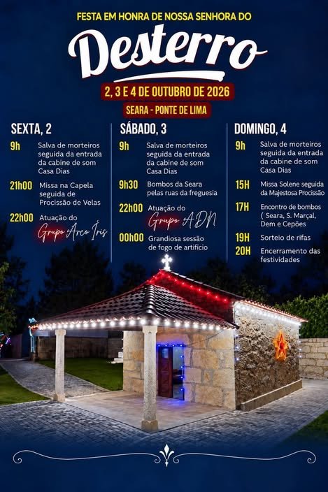 Cartaz Festa em honra de Nossa Senhora do Desterro 2026 - Seara
