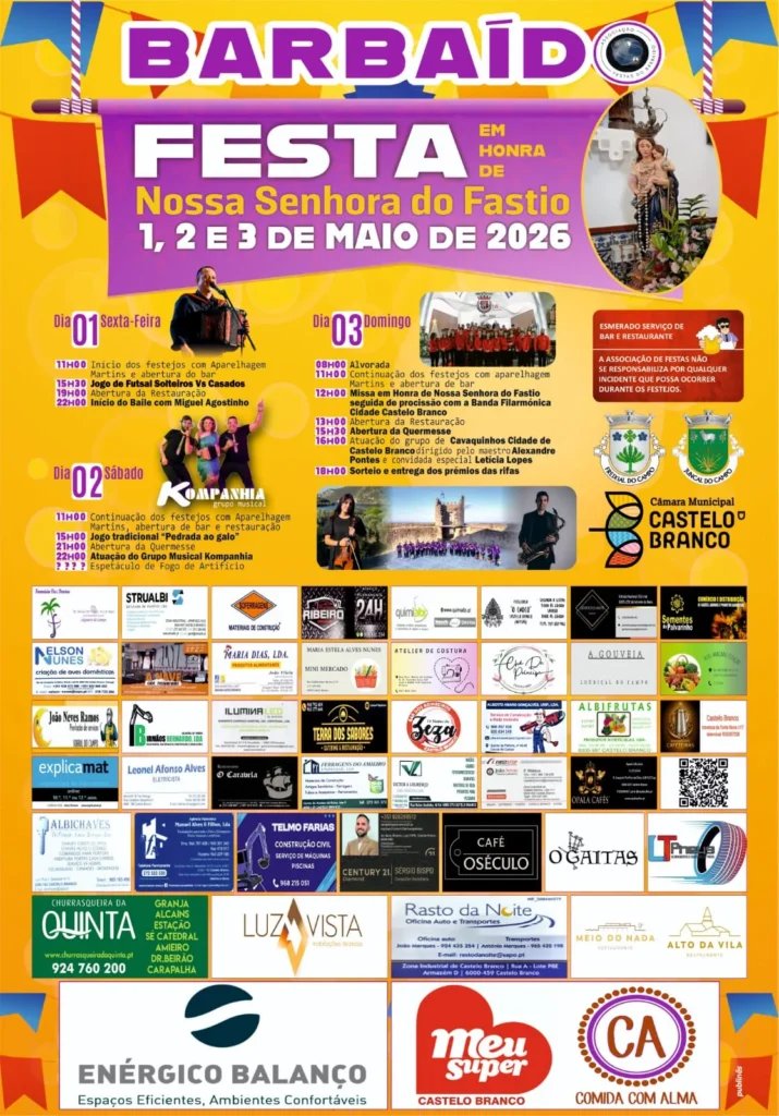 Cartaz Festa em honra de Nossa Senhora do Fastio 2026 - Barbaído
