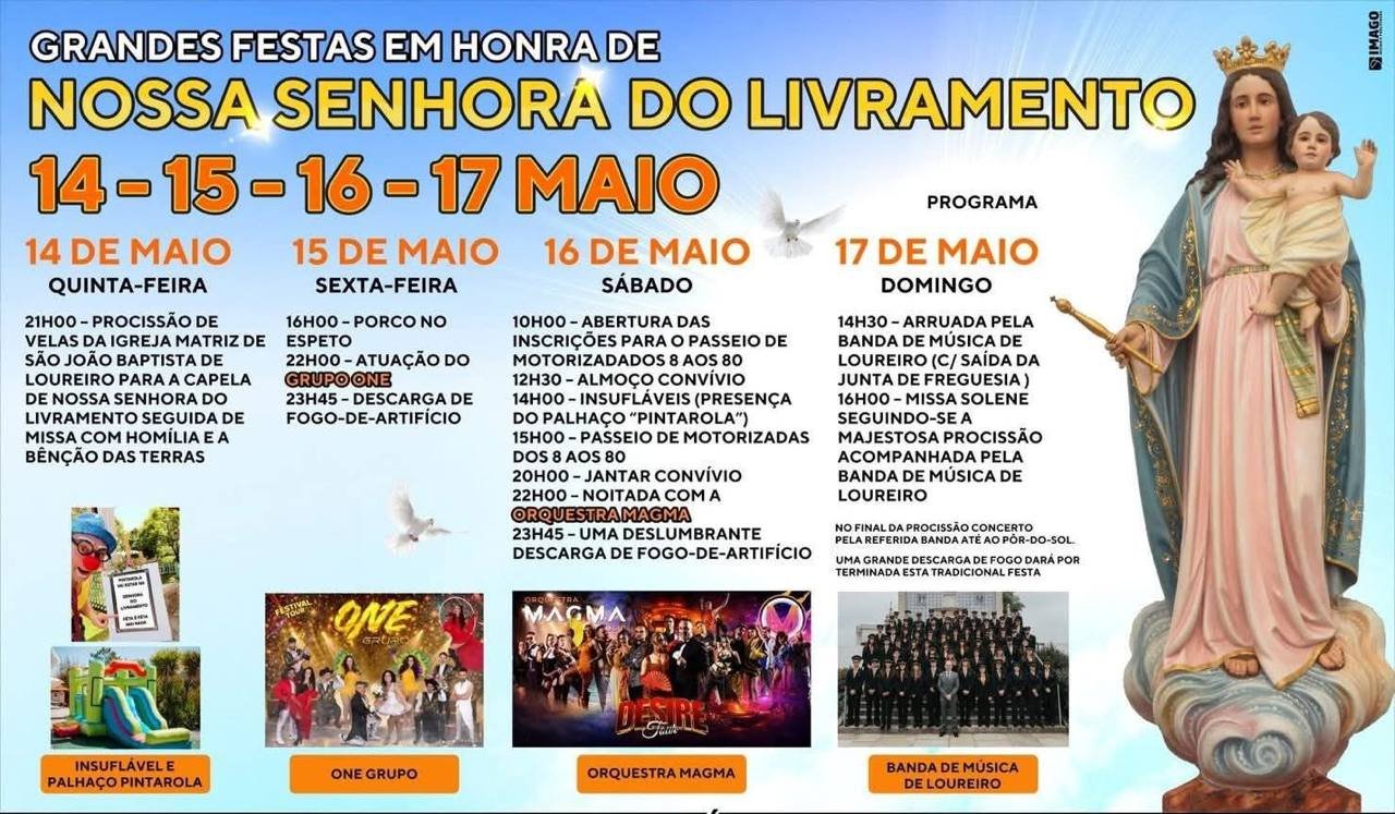 Cartaz Festa em honra de Nossa Senhora do Livramento 2026 - Loureiro