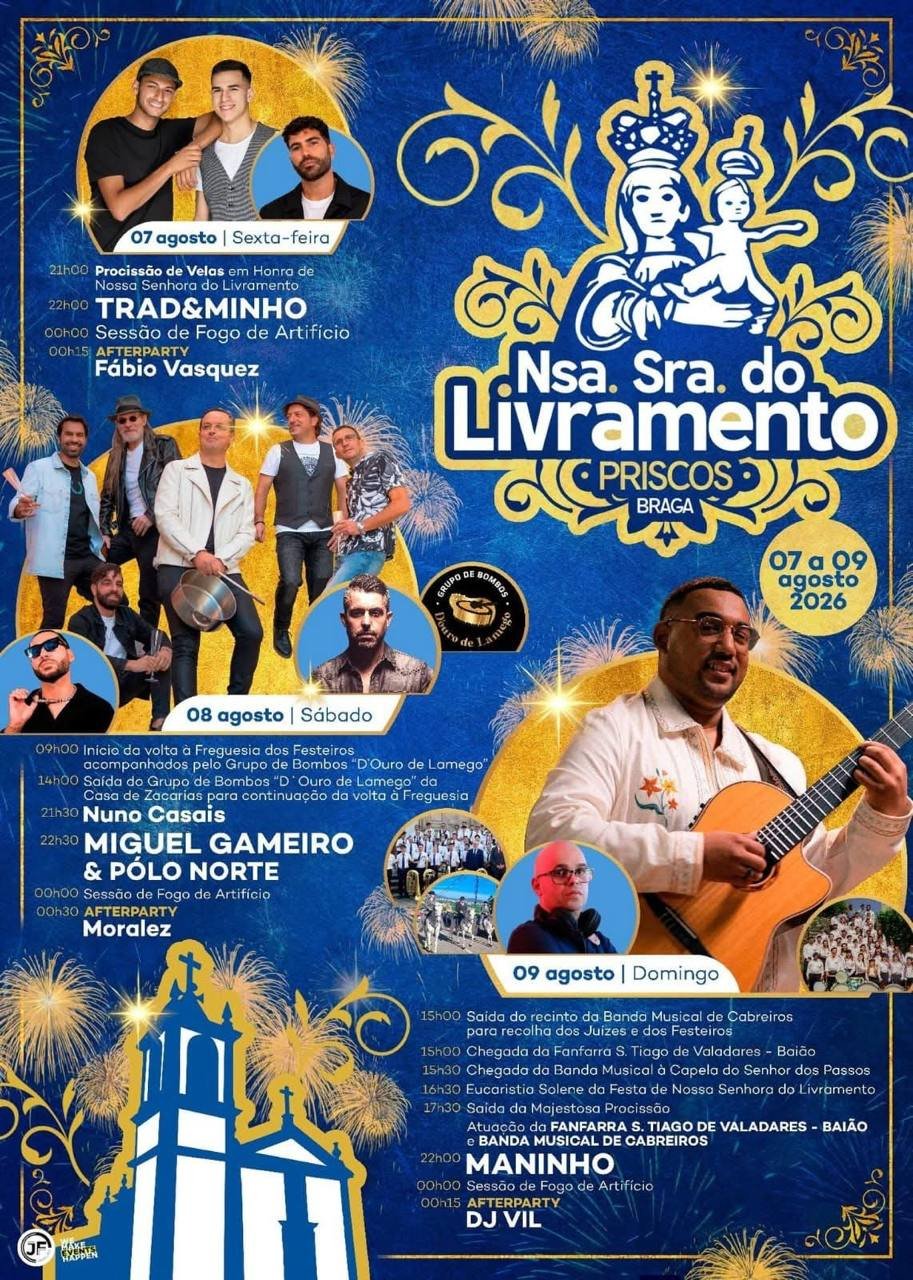 Cartaz Festa em honra de Nossa Senhora do Livramento 2026 - Priscos
