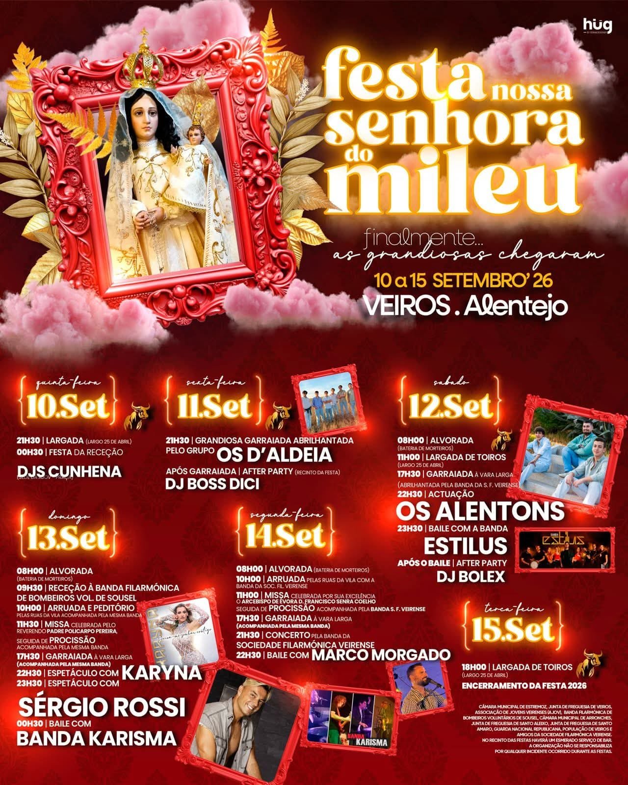 Cartaz Festa em honra de Nossa Senhora do Mileu 2026 - Veiros