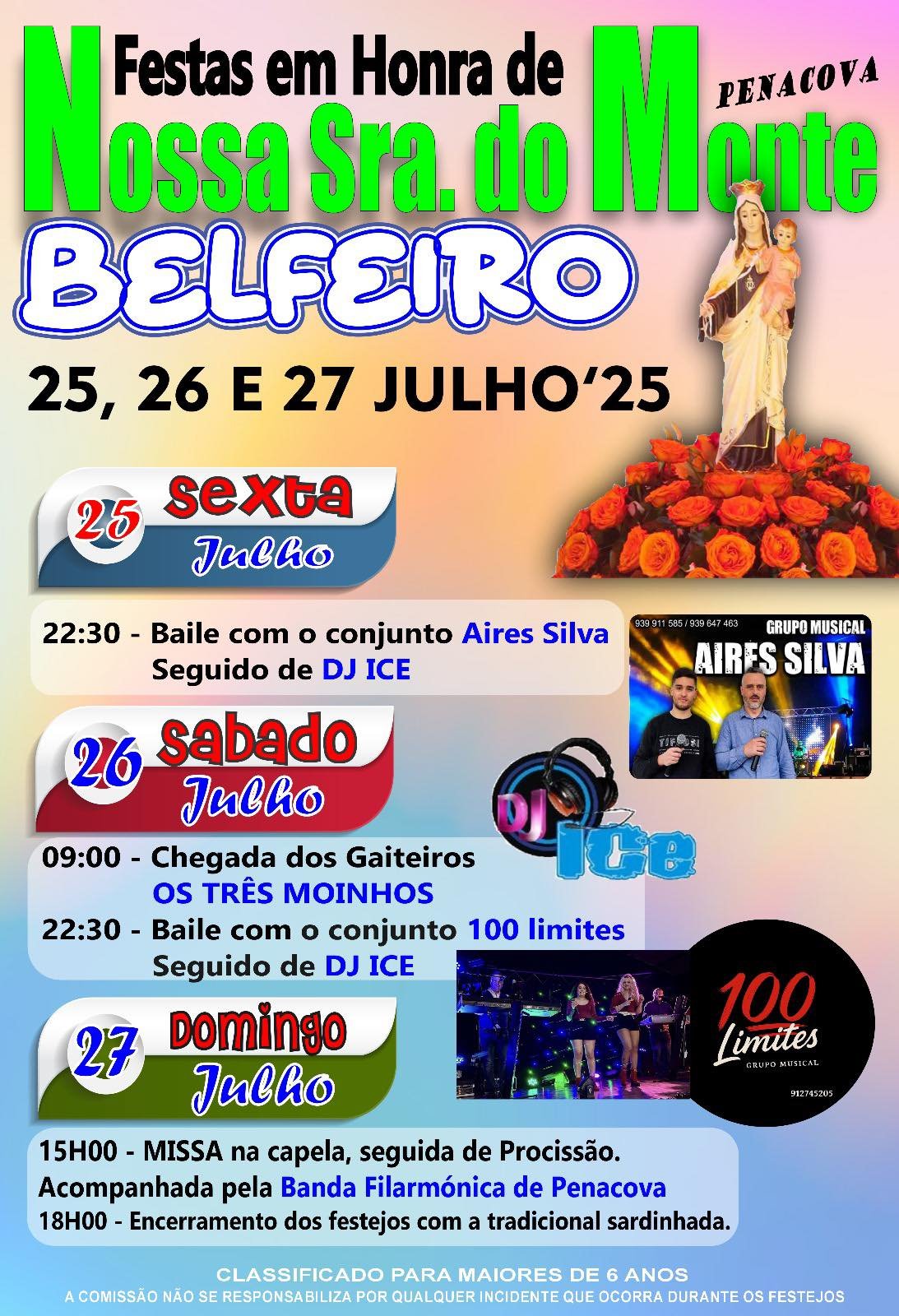 Cartaz Festa em Honra de Nossa Senhora do Monte 2025 - Penacova