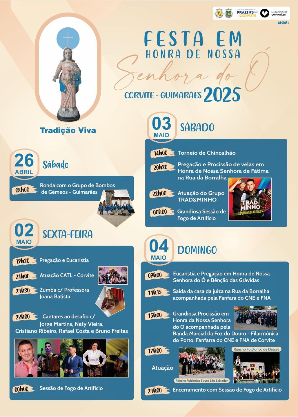 Cartaz Festa em Honra de Nossa Senhora do Ó 2025 - Corvite