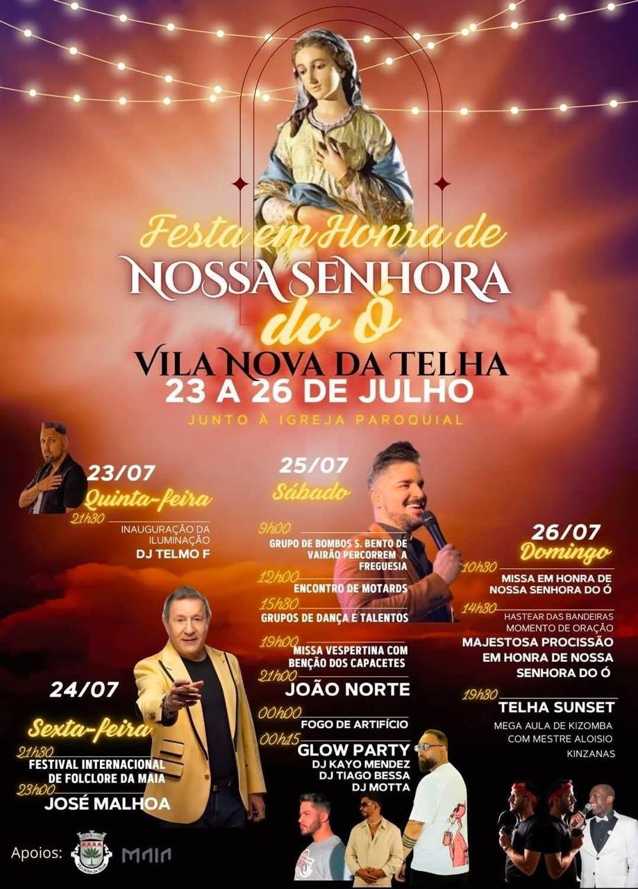 Cartaz Festa em honra de Nossa Senhora do Ó 2026 - Vila Nova da Telha