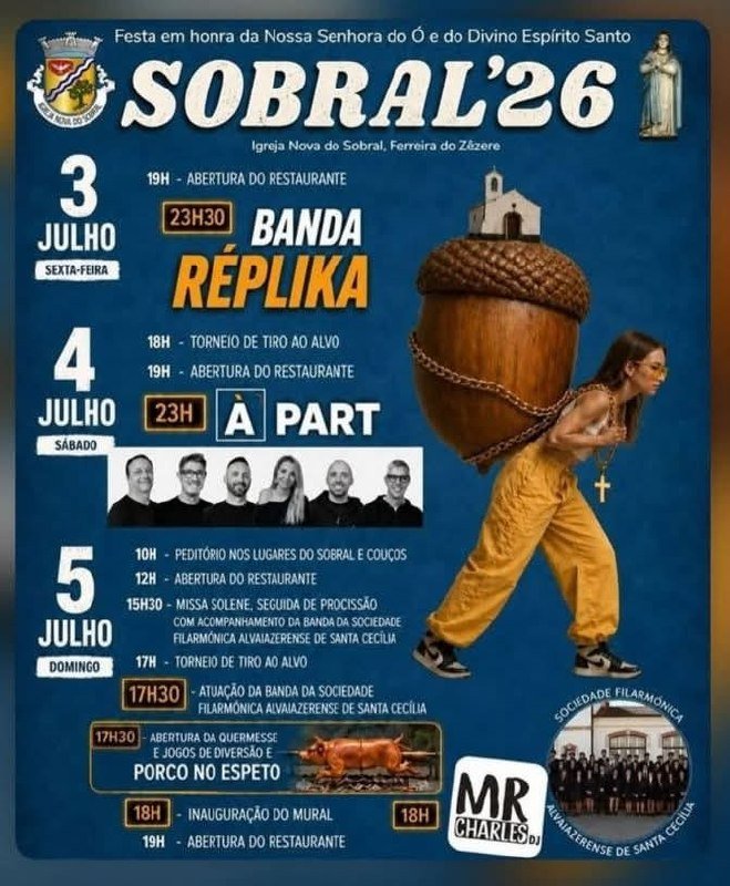 Cartaz Festa em honra de Nossa Senhora do Ó e do Divino Espírito Santo 2026 - Sobral
