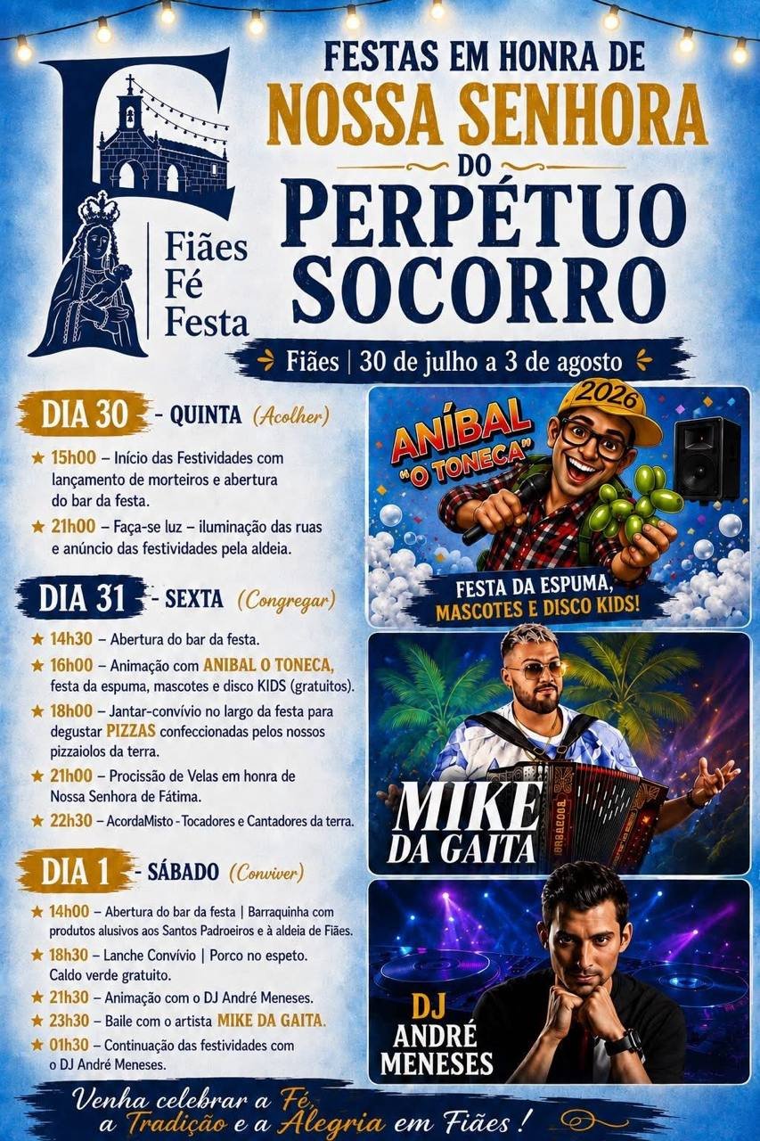 Cartaz Festa em honra de Nossa Senhora do Perpétuo Socorro 2026 - Fiães