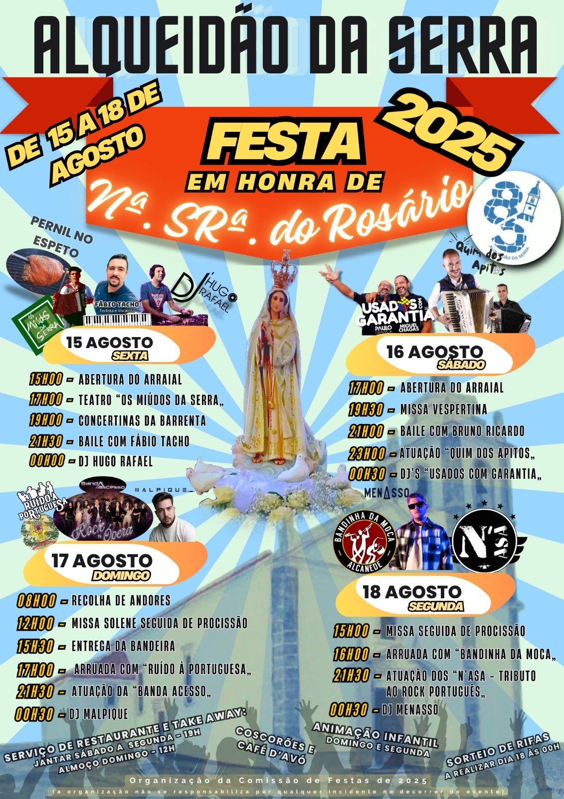 Cartaz Festa em Honra de Nossa Senhora do Rosário 2025 - Alqueidão da Serra